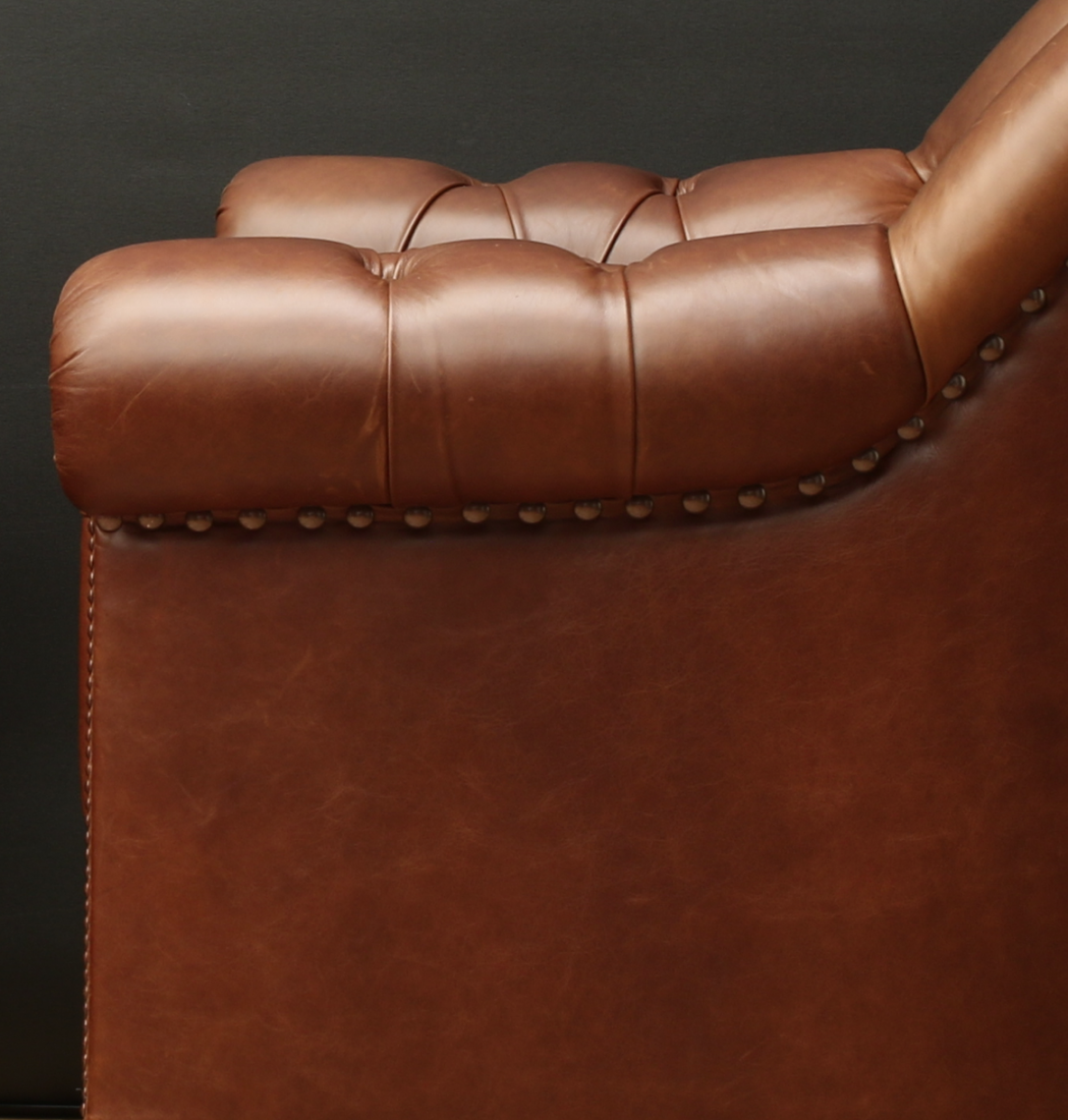 Deep Buttoned Leather Armchairs// JS Editions